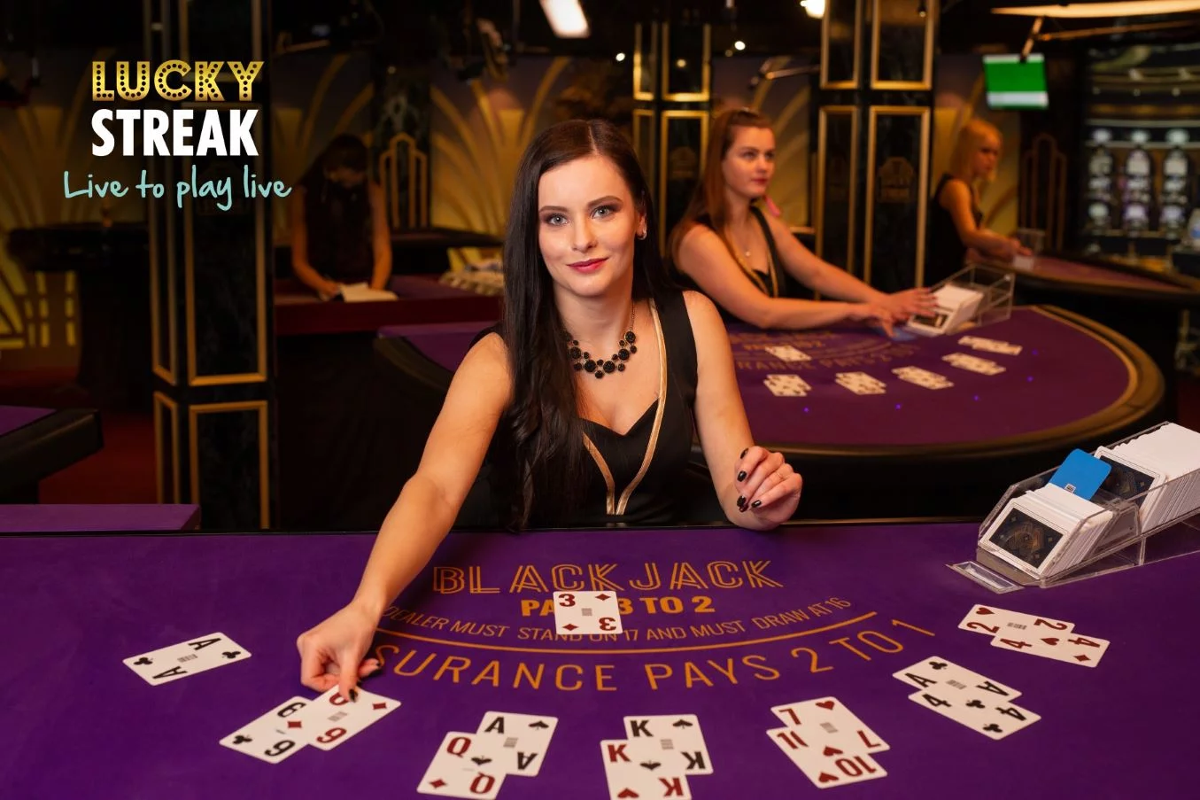 LuckyStreak Branded Photo 7 female blackjack dealer smaller web